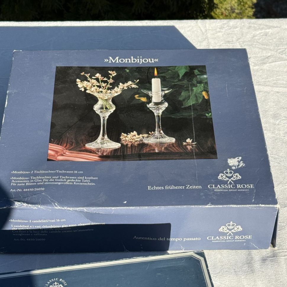 Подсвечники и свечи Rosenthal Monbijou 16 см набор 2+2 Германия