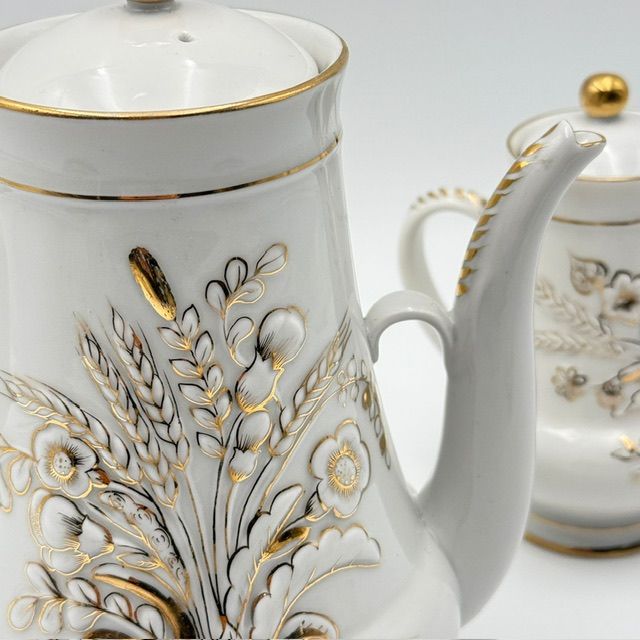  Кофейник 1,1 л ЛФЗ Золотой букет 1950 г.г.