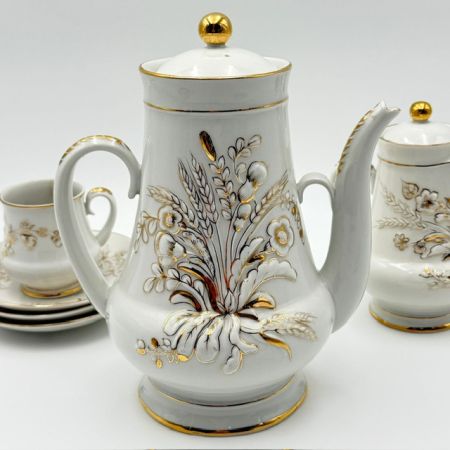  Кофейник 1,1 л ЛФЗ Золотой букет 1950 г.г.