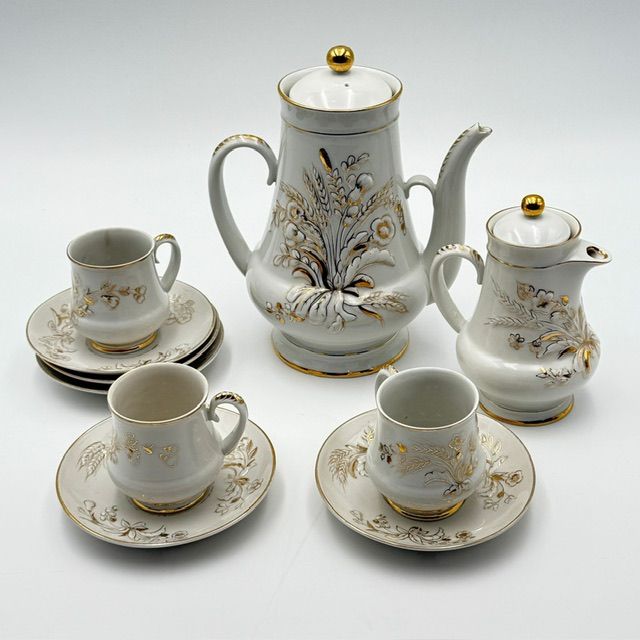  Кофейник 1,1 л ЛФЗ Золотой букет 1950 г.г.