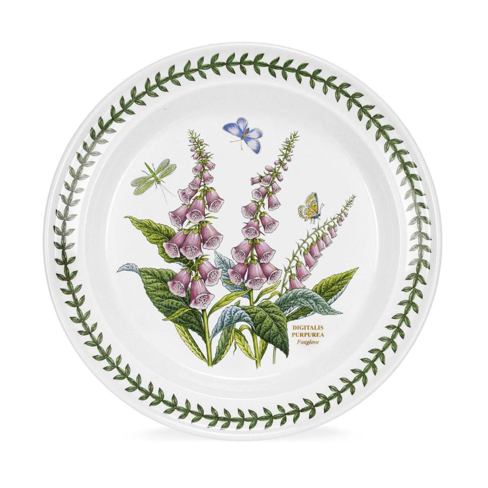 Тарелка 27 см Portmeirion Botanic Garden Digitalis Purpurea край ребром