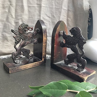 Держатель упор для книг Львы, Набор из двух