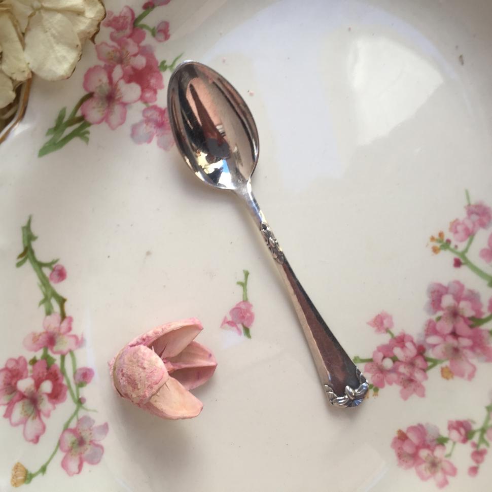 Ложка чайная мельхиор Бантик