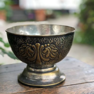 Ваза Листья мельхиор