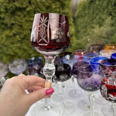 Бокал Anna Hutte красный 250 мл накладной хрусталь Германия дизайн 4