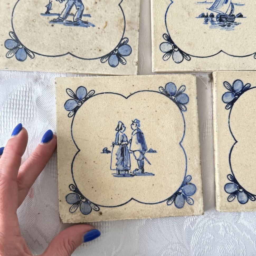 Плитка изразец Delft Пара 12х12 см Голландия