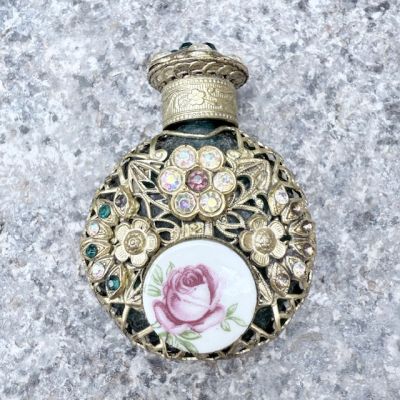 Флакон для духов Роза 6 см с закручивающейся крышкой и аппликатором