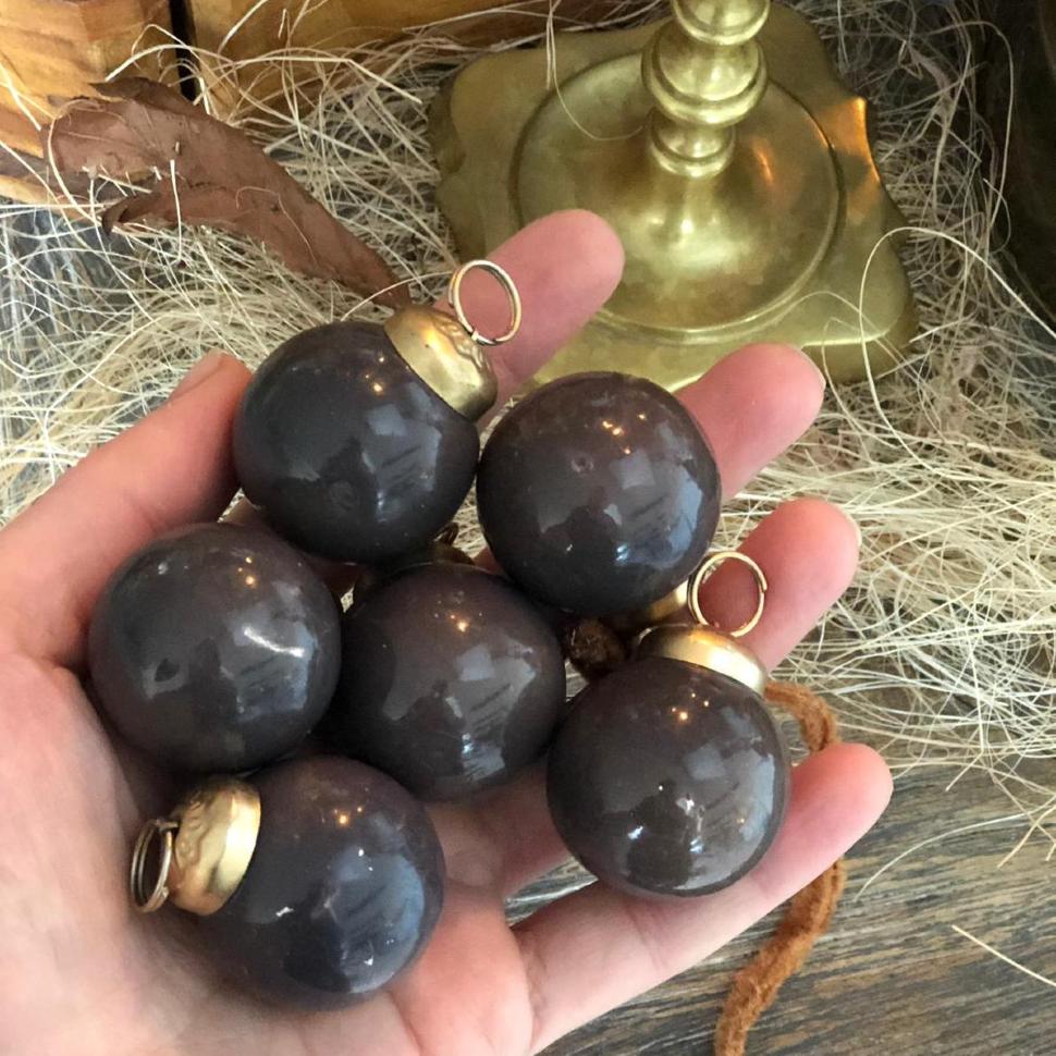 Шар елочный старинный Малый фиолетовый