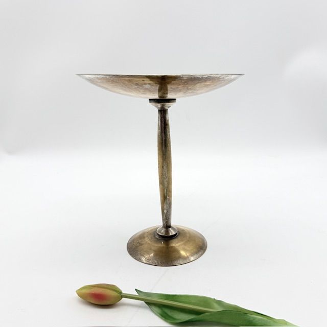 Чаша на ножке 20 см серебрение по латуни