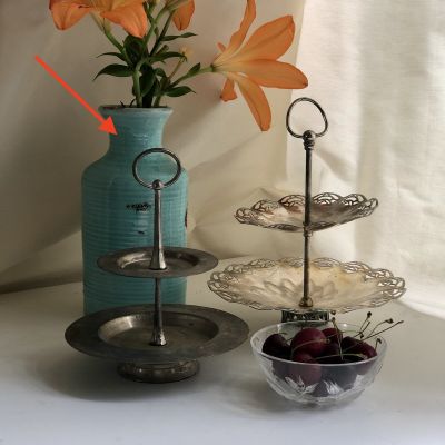 Этажерка менажница для десерта 2-х ярусная 24 см металл