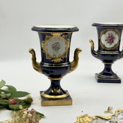 Ваза формы Медичи Lindner Мейсенский букет 21 см Германия