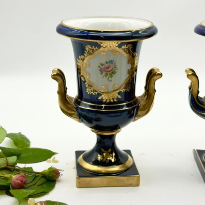 Ваза формы Медичи Lindner Мейсенский букет 21 см Германия