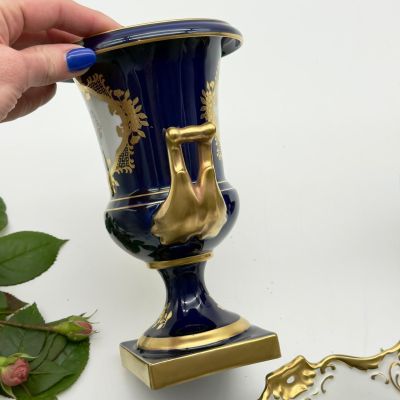 Ваза формы Медичи Lindner Мейсенский букет 21 см Германия