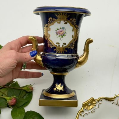 Ваза формы Медичи Lindner Мейсенский букет 21 см Германия