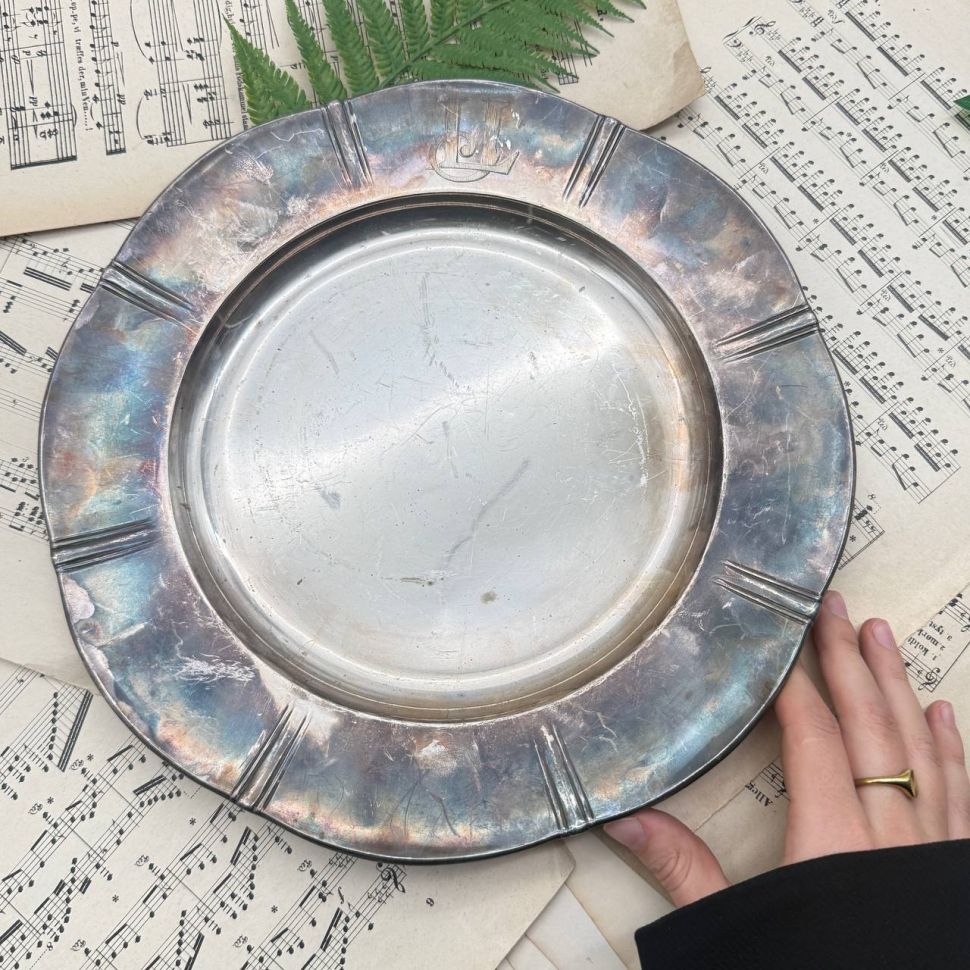 Блюдо поднос Christofle Gallia 30 см серебрение Франция