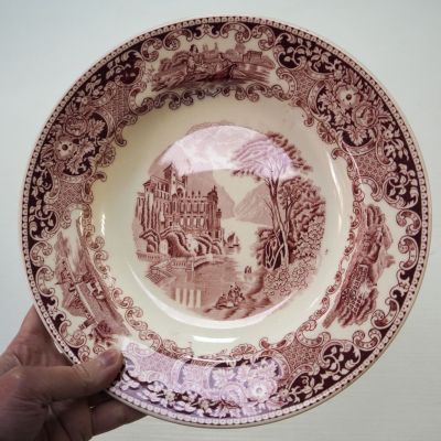 Тарелка 1890 Maastricht Petrus Regout Castillo глубокая 24 см 