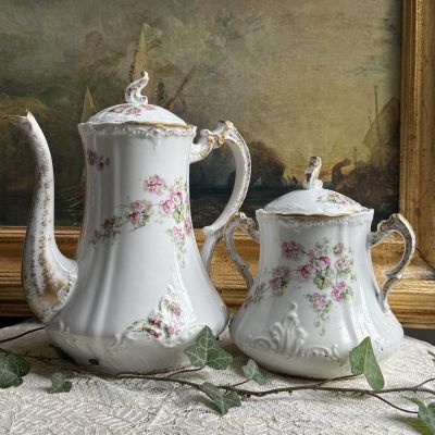 Чайник сахарница Limoges Арнуво Франция набор 2 предмета