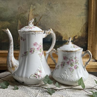 Чайник сахарница Limoges Арнуво Франция набор 2 предмета