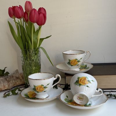 Чайная пара Roslyn Wheatcroft Roses 200 мл Англия 