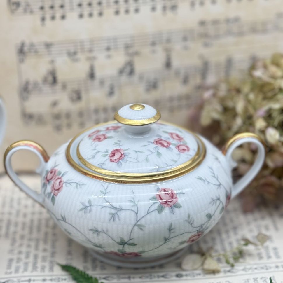 Сахарница молочник Schumann Arzberg Роза набор 2 предмета Бавария