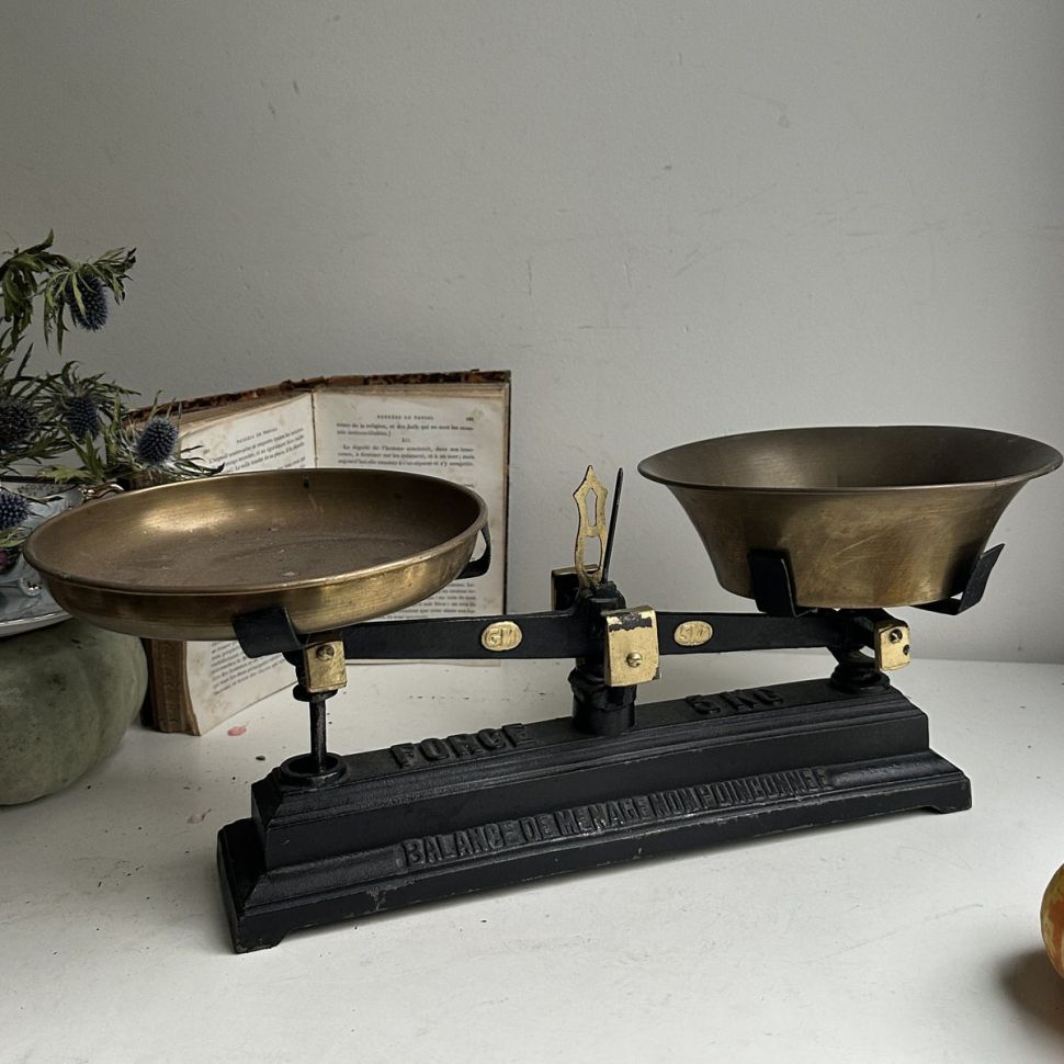 Весы бытовые с двумя чашами 5 кг Франция 100 лет 