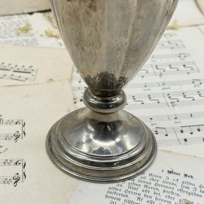 Ваза кубок MARZA 26 см серебрение 