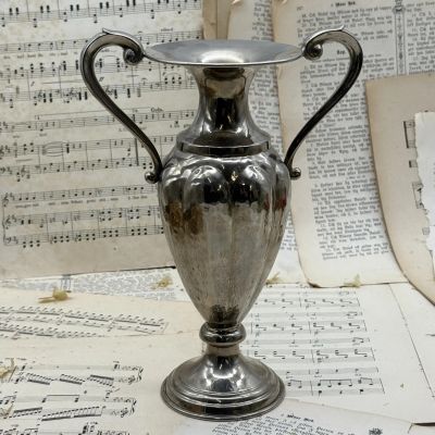 Ваза кубок MARZA 26 см серебрение 