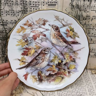 Тарелка декоративная Royal Albert Garden Birds 22 см Англия 1989