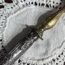 Ложка ситечко 19 см латунь серебро Франция 
