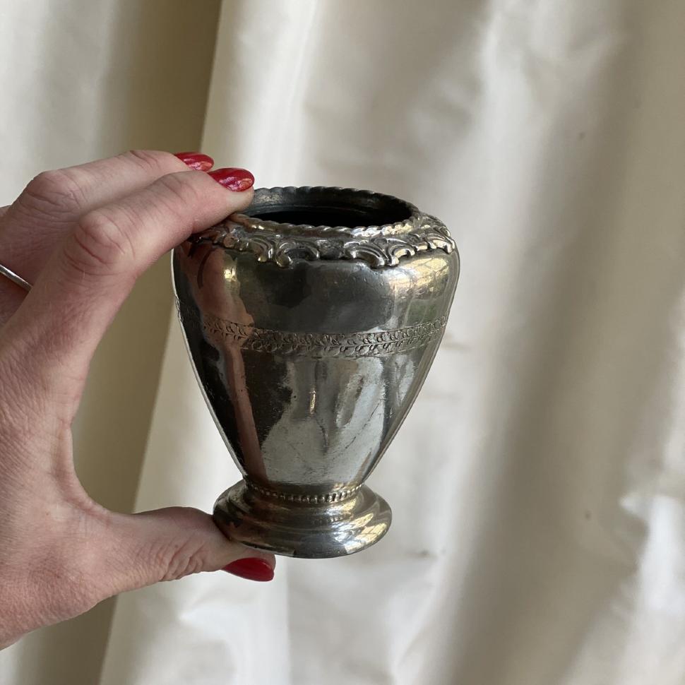 Ваза малая с клеймом хромирование 200 мл