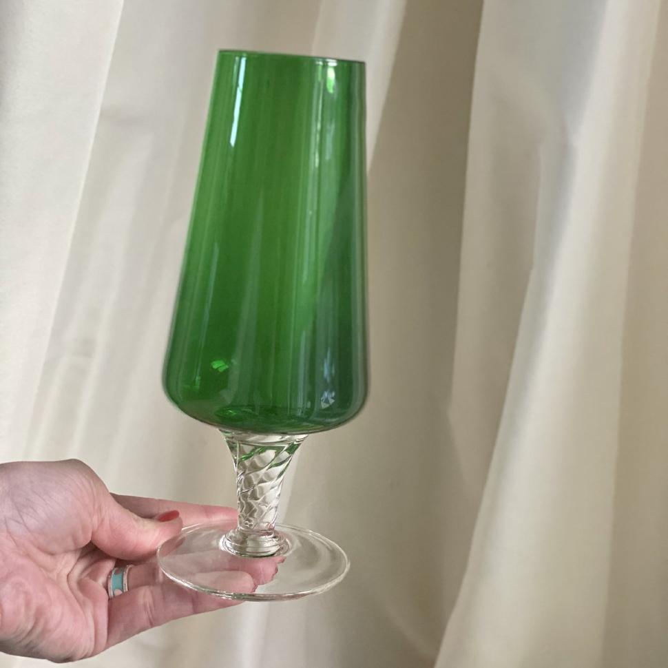 Бокал зеленый 500 мл хрусталь 