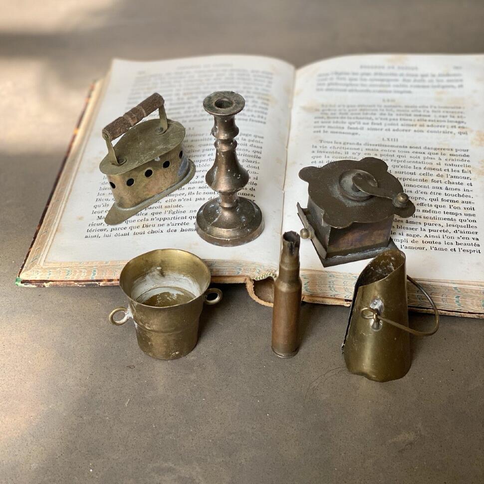 Статуэтка мини набор 6 шт медь-латунь