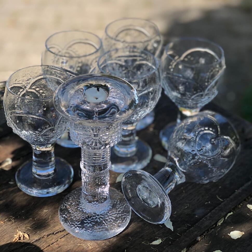 Подсвечник 16 см для высокой свечи хрусталь Швеция