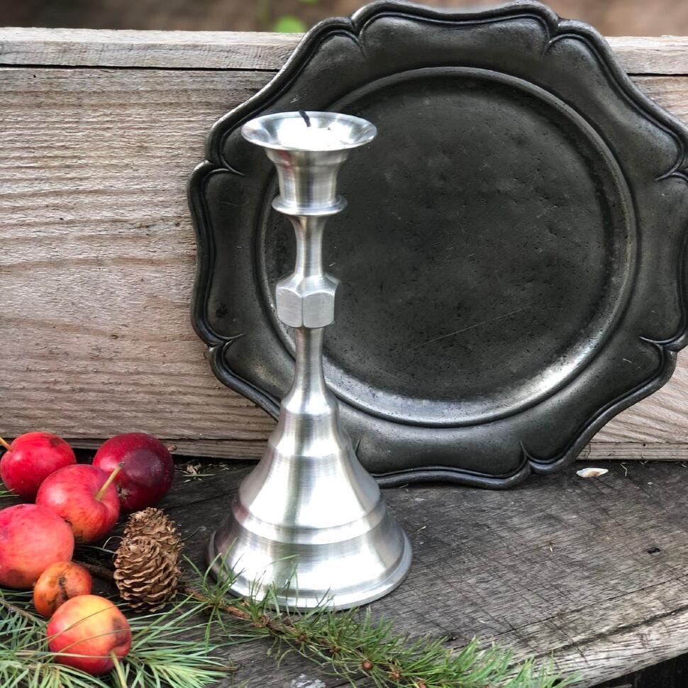 Подсвечник 19 см олово