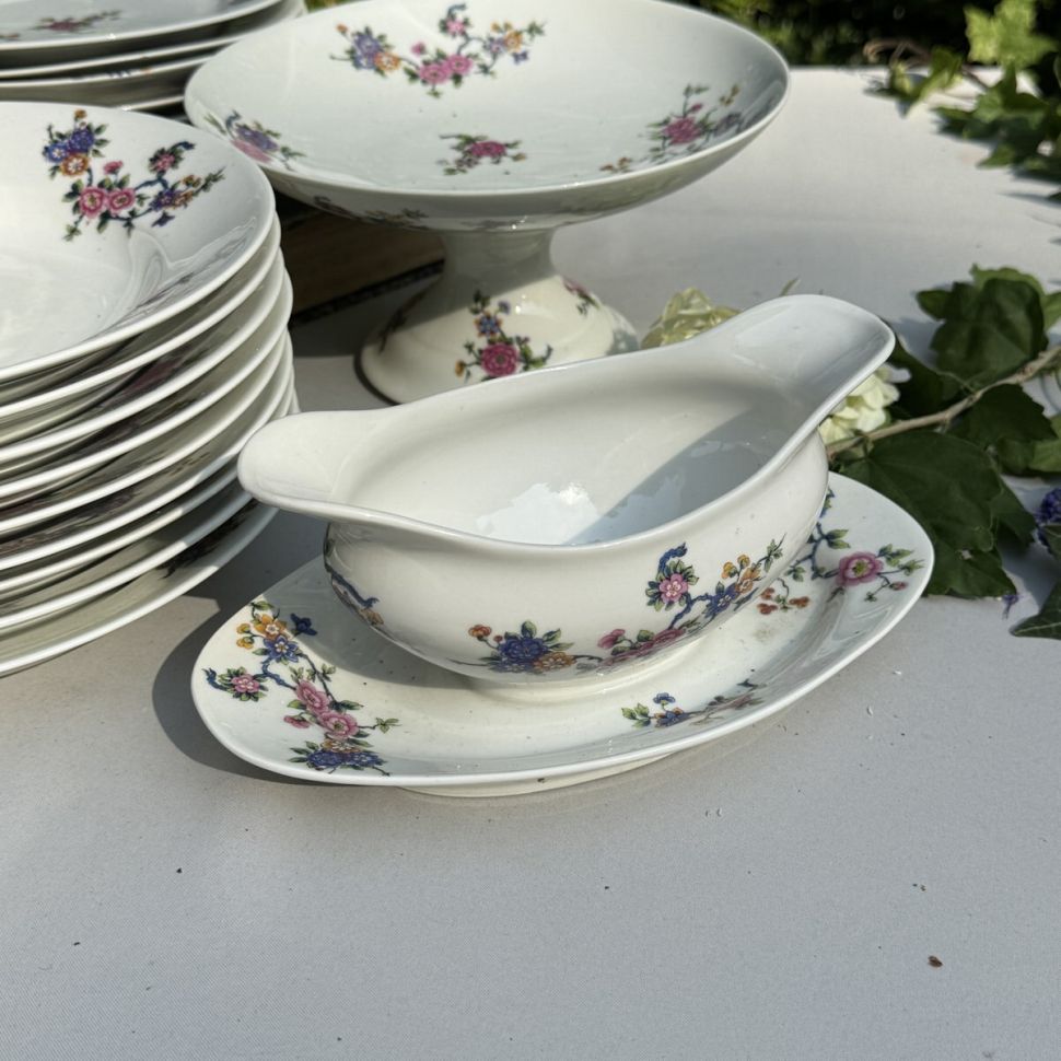 Соусник на блюде Limoges MF 400 мл фарфор Франция