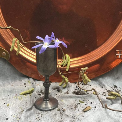 Рюмка оловянная на высокой ножке