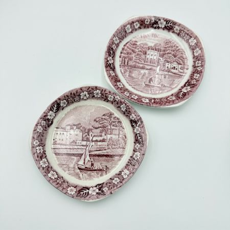 Розетка Palissy Pottery Thames River Scenes 10 см Англия        