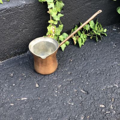 Медная турка-кофеварка