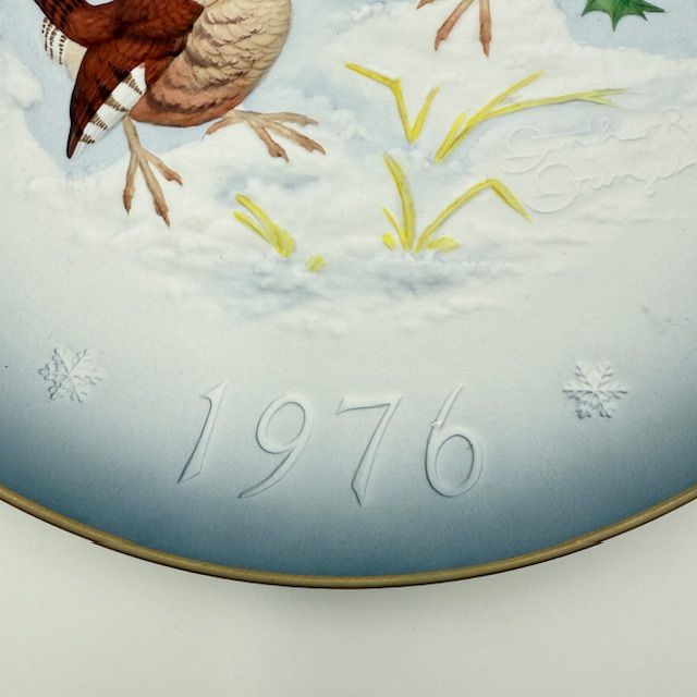 Тарелка панно Hutchenreuther Птицы 26 см фарфор Германия 1976 г.