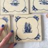 Плитка изразец DELFT Фрегат Голландия