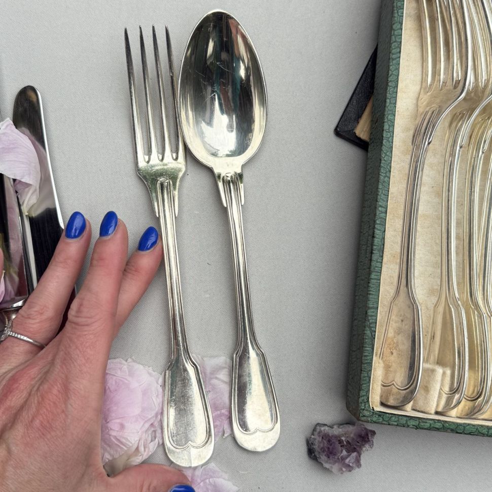 Вилка столовая 21 см Alpacca серебрение Франция