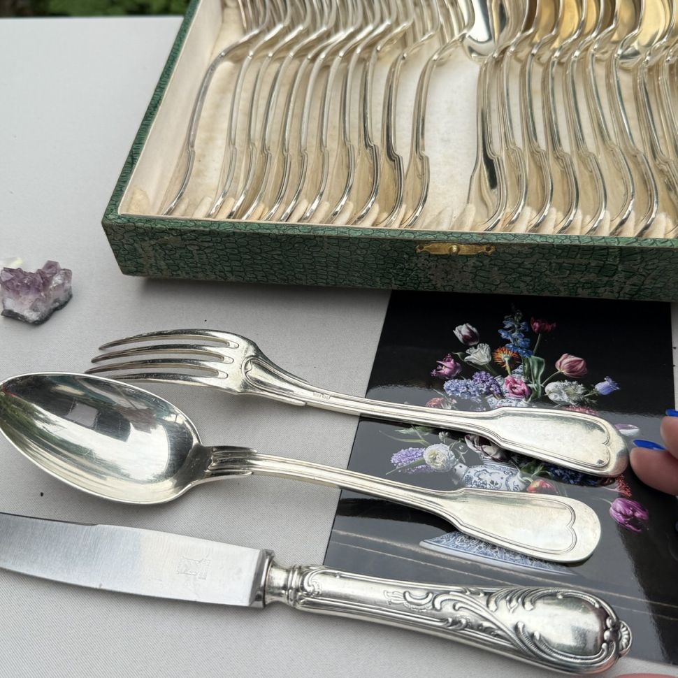 Вилка столовая 21 см Alpacca серебрение Франция