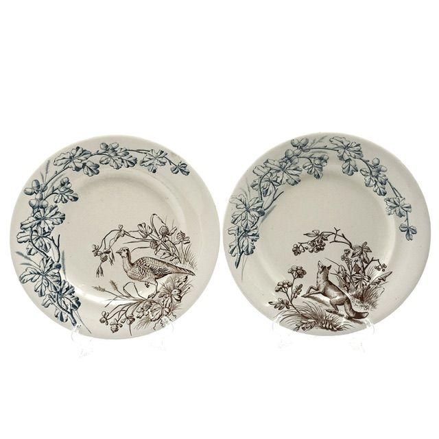 Тарелка J.S et Cie Chasse Куропатка 23 см Франция