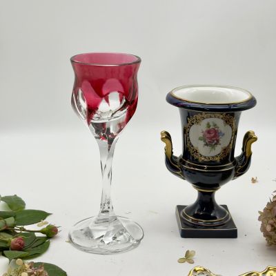 Ваза Бокал 25 см накладной хрусталь