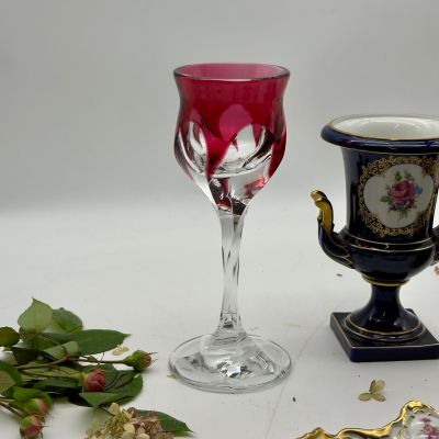 Ваза Бокал 25 см накладной хрусталь