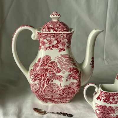 Чайник Enoch Wedgwood Woodland 1,2 л красный Англия реставрация