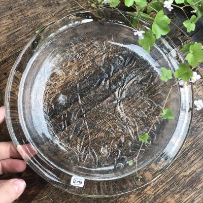 Тарелка глубокая 25 см Цветы хрусталь