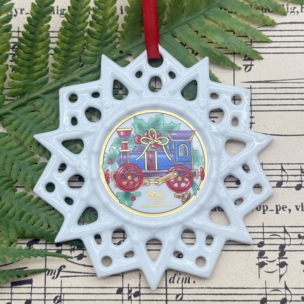 Подвес Звезда рождественский мотив 8 см Hutschenreuther Германия 