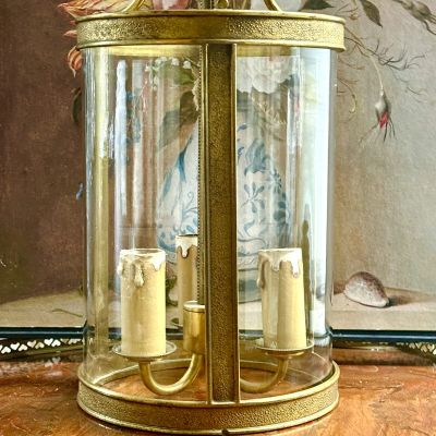 Люстра на три лампы 69 см Франция латунь 