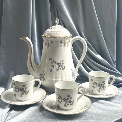 Чайник кофейник Васильки 1,6 л  фарфор Франция 